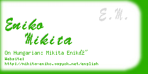 eniko mikita business card